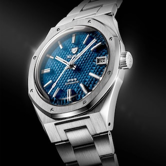 Nivada Grenchen F77 MK2 38mm Mens Watch Blue Nivada Grenchen F77 MK2 38mm Mens Watch Blue
