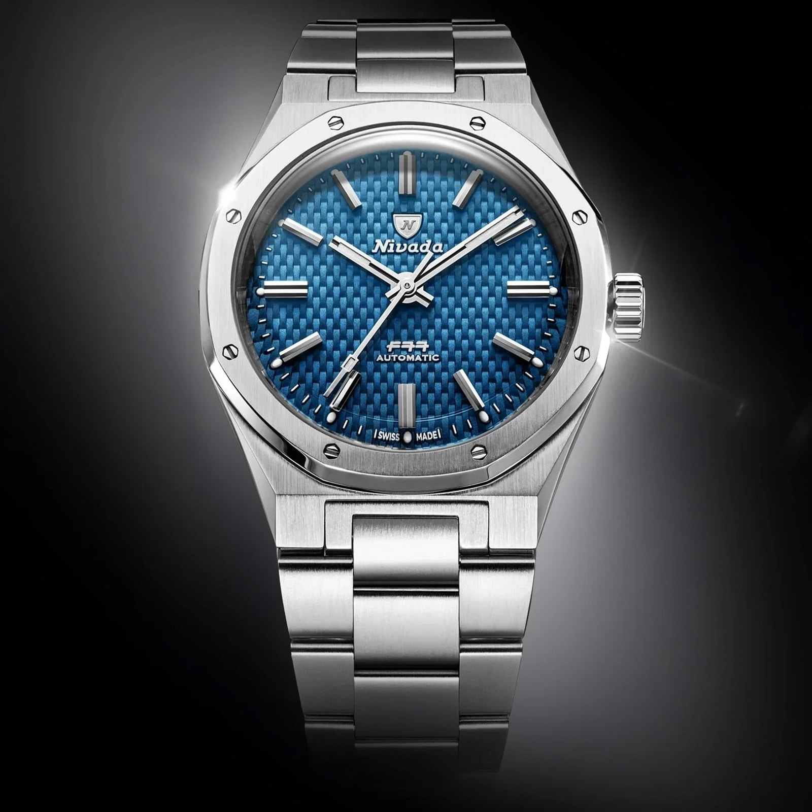 Nivada Grenchen F77 MK2 38mm Mens Watch Blue Nivada Grenchen F77 MK2 38mm Mens Watch Blue