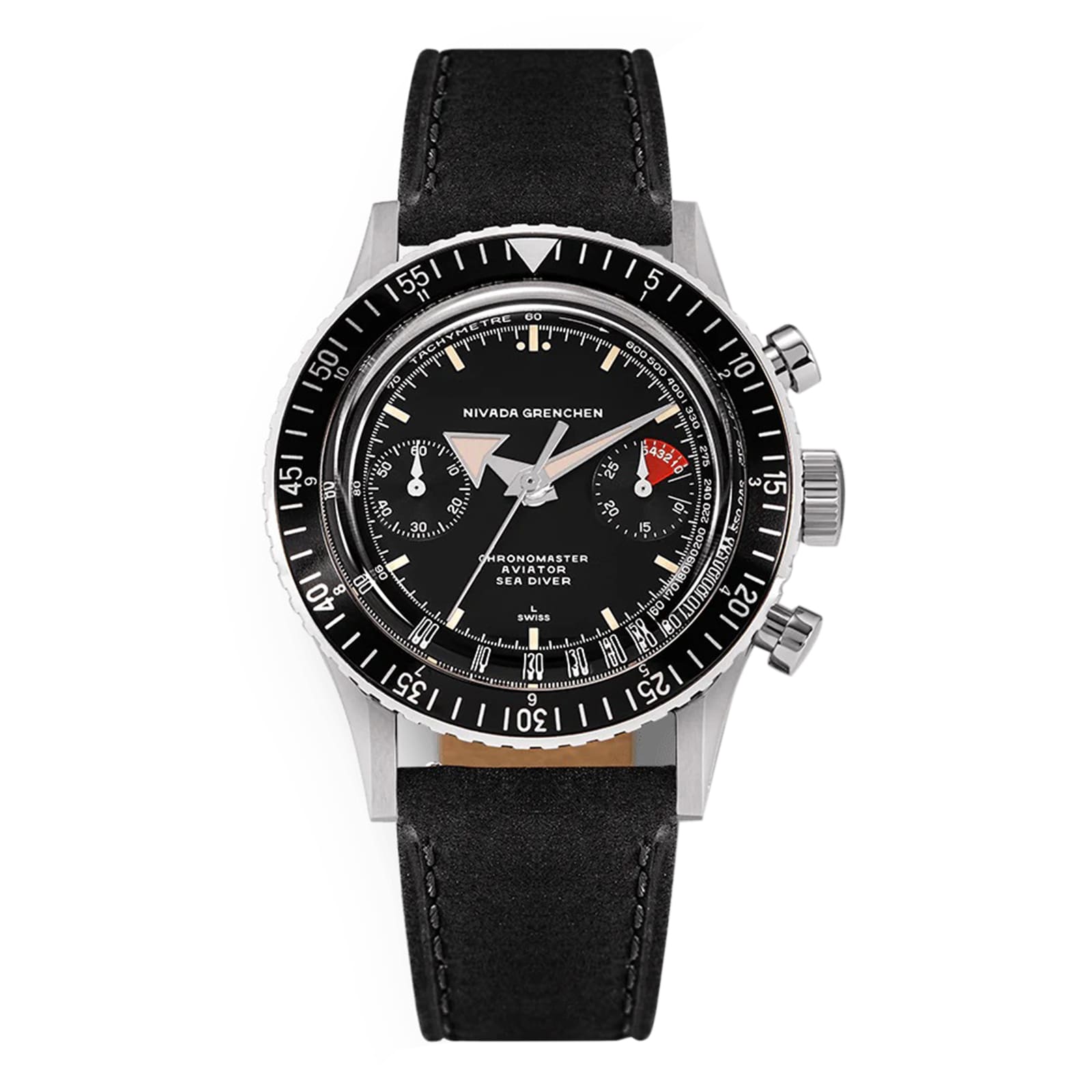 Chronomaster Broad Arrow 38mm Mens Watch Black