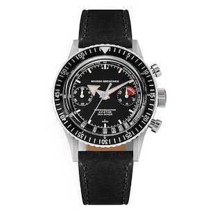 Nivada Grenchen Chronomaster Broad Arrow 38mm Mens Watch Black