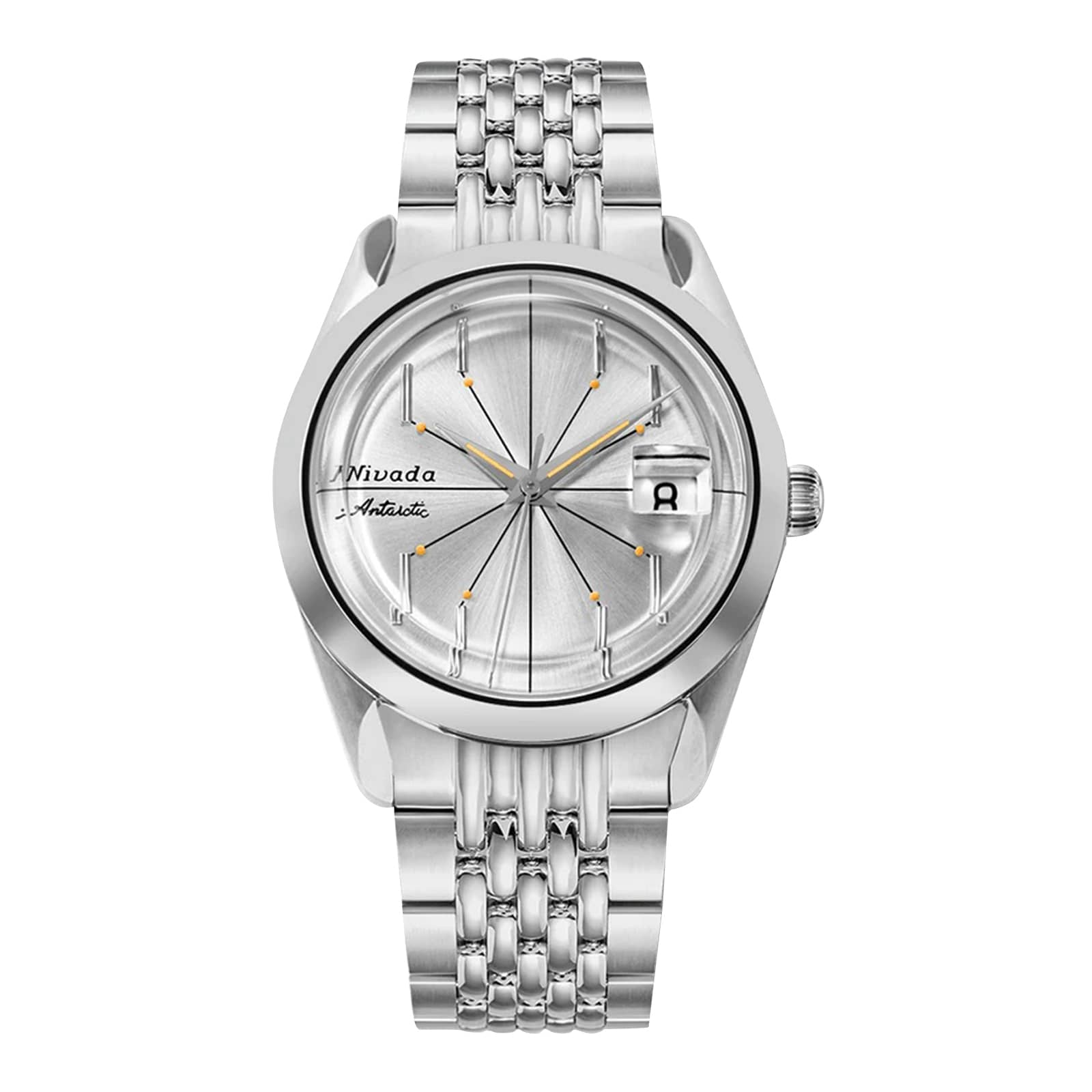 Nivada Grenchen Antarctic Spider 38mm Unisex Watch Silver