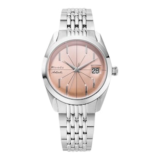 Nivada Grenchen Antarctic Spider Salmon 38mm Unisex Watch