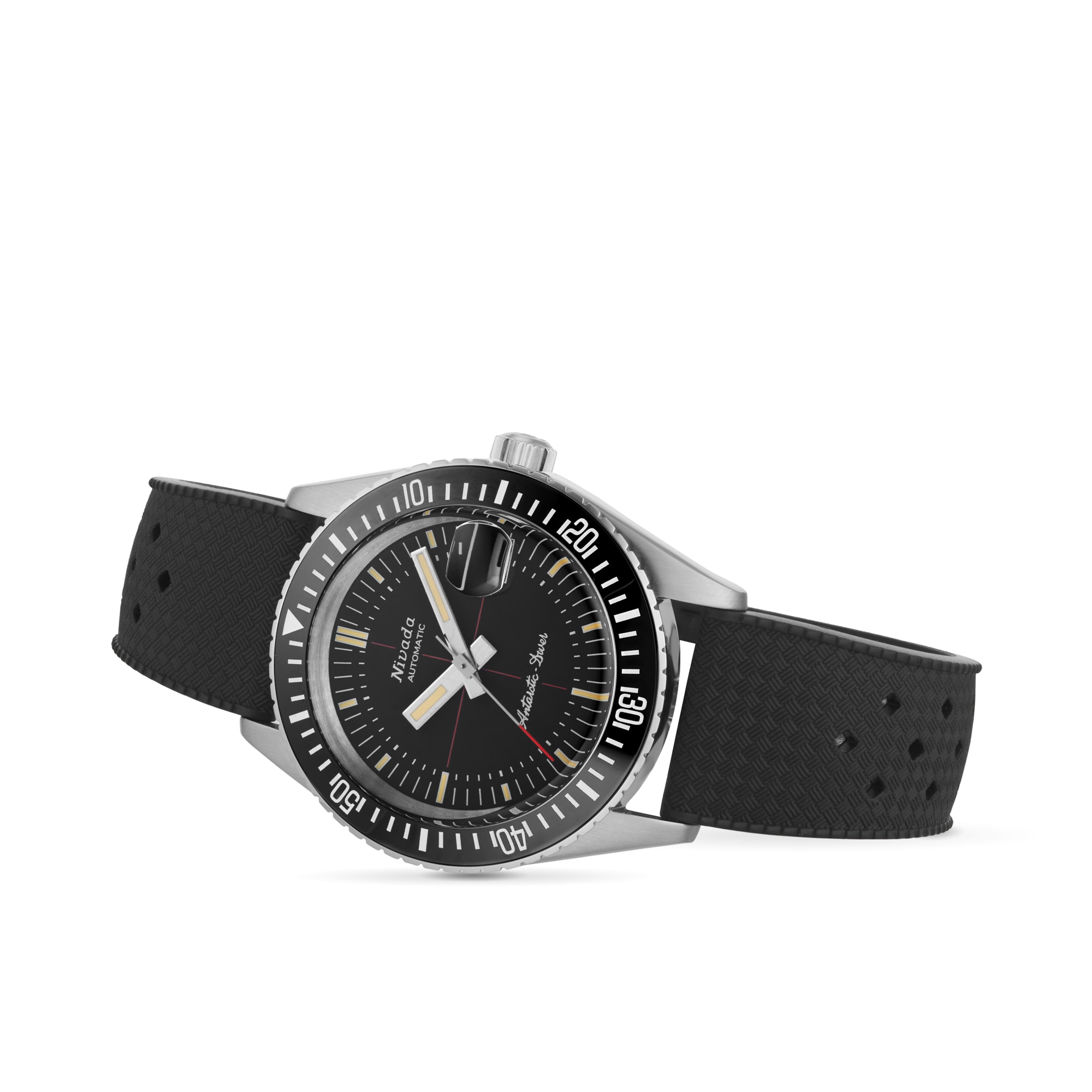 Nivada Grenchen Antarctic Diver 38mm Mens Watch Black Nivada Grenchen Antarctic Diver 38mm Mens Watch Black