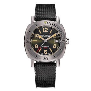 Nivada Grenchen Depthmaster Numerals Date 39mm Mens Watch Green