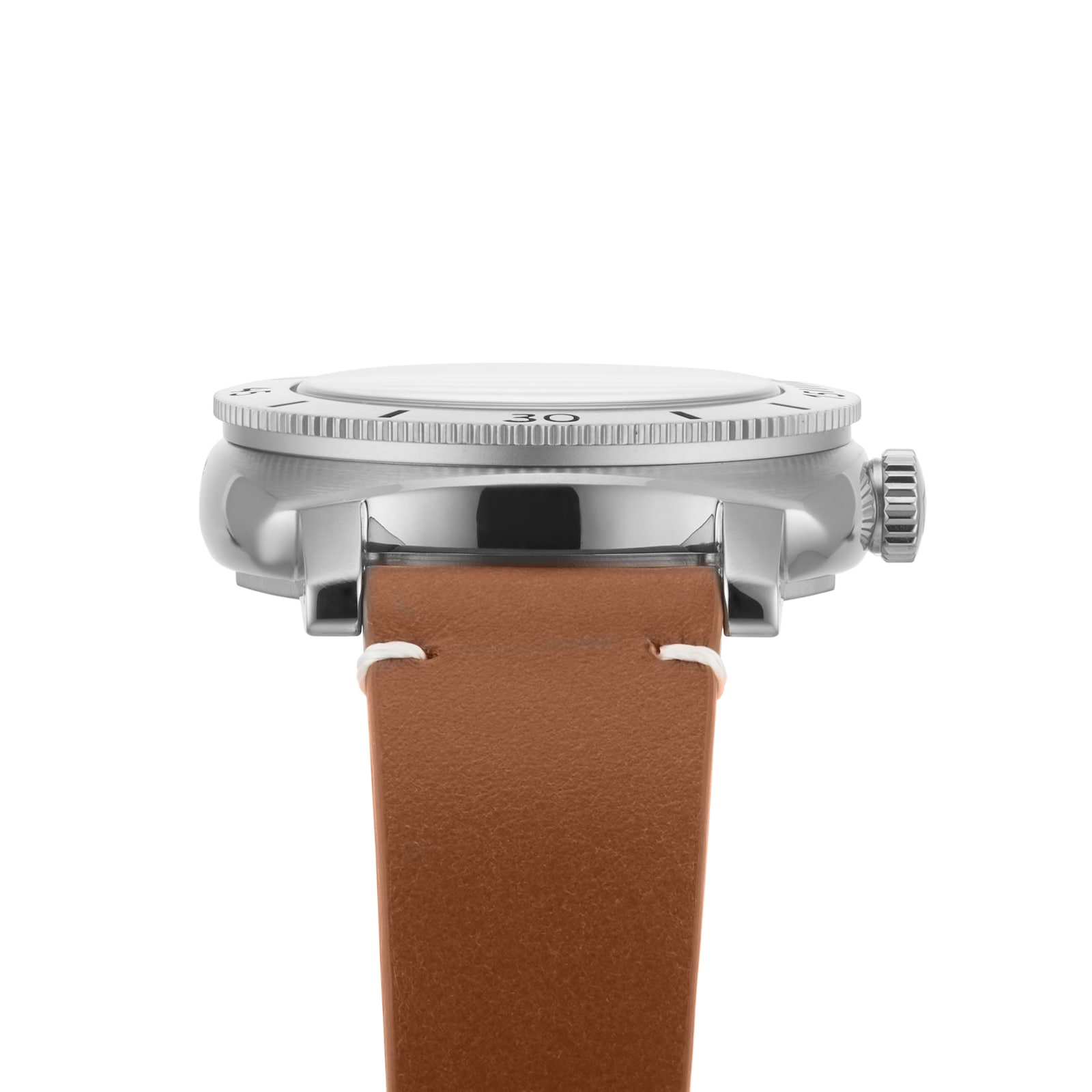 Nivada Grenchen Depthmaster White Pacman 39mm Mens Watch Black