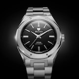 Nivada Grenchen F77 MK2 38mm Mens Watch Black