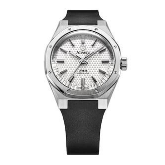 Nivada Grenchen F77 MK2 38mm Mens Watch White Nivada Grenchen F77 MK2 38mm Mens Watch White