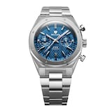 Nivada Grenchen F77 Chrono Mecaquartz MK 38mm Mens Watch Blue
