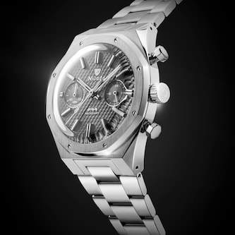 Nivada Grenchen F77 Chrono Mecaquartz MK 38mm Mens Watch Grey Nivada Grenchen F77 Chrono Mecaquartz MK 38mm Mens Watch Grey