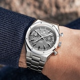 Nivada Grenchen F77 Chrono Mecaquartz MK 38mm Mens Watch Grey