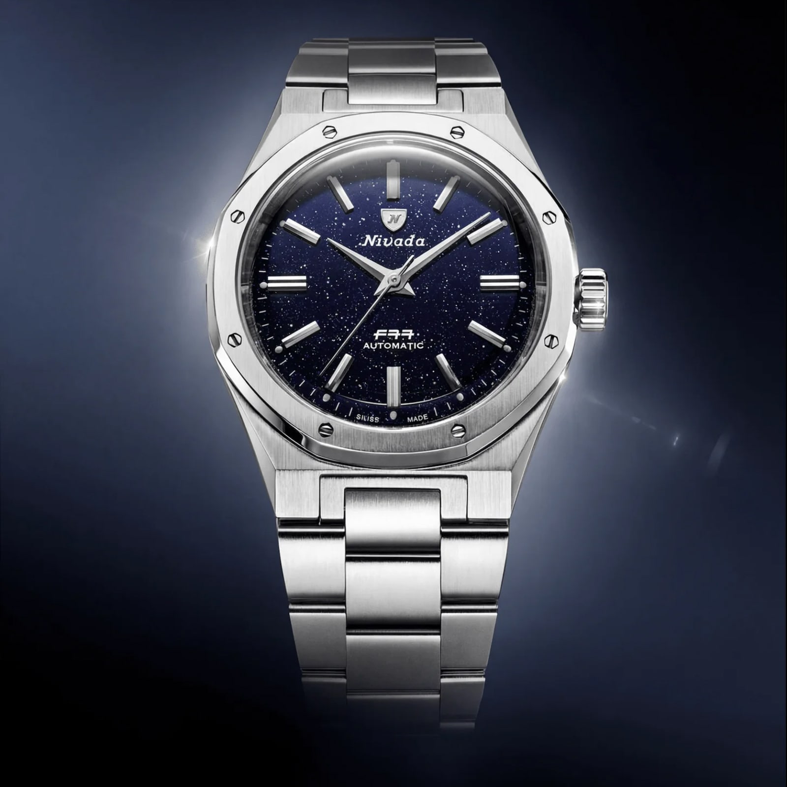 Nivada Grenchen F77 MK2 38mm Mens Watch Blue Nivada Grenchen F77 MK2 38mm Mens Watch Blue