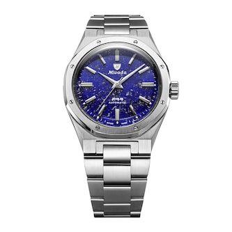 Nivada Grenchen F77 MK2 38mm Mens Watch Blue Nivada Grenchen F77 MK2 38mm Mens Watch Blue