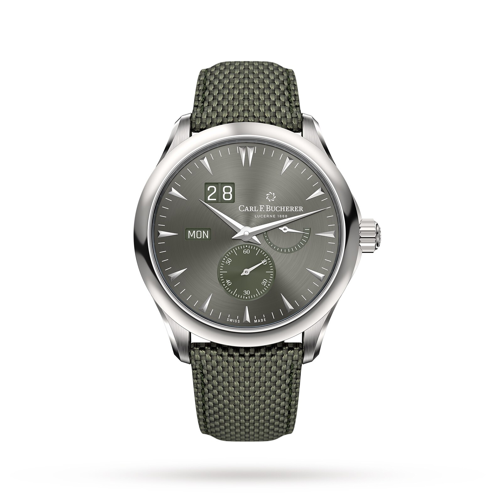 Carl F Bucherer Manero Peripheral BigDate 42mm Mens Watch Grey