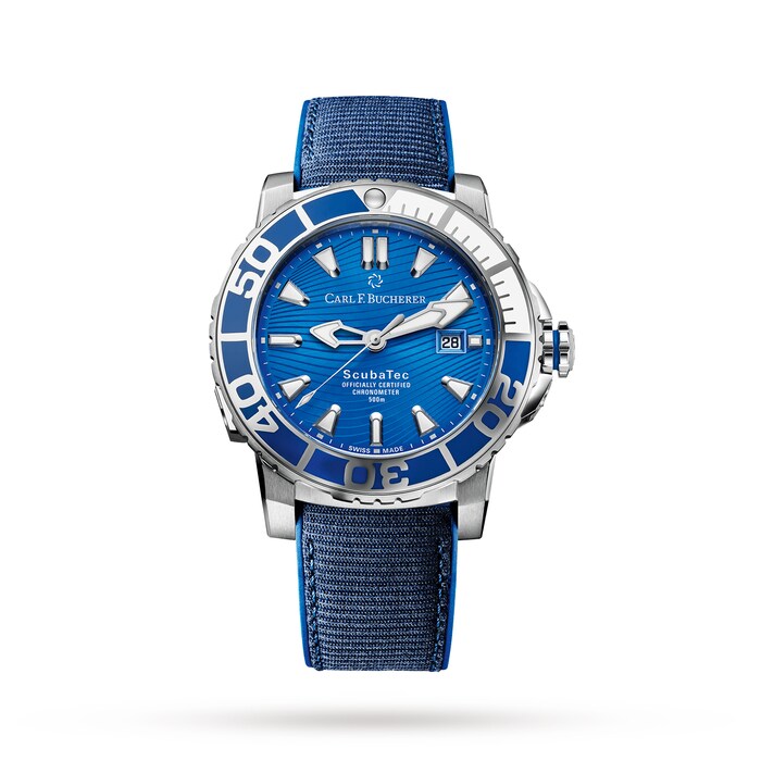 Carl F Bucherer Patravi Scubatec Maldives 45mm Mens Watch Blue