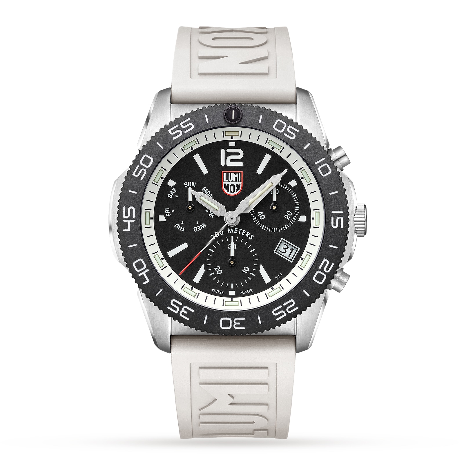 Luminox Pacific Diver Chronograph 44mm, White Rubber Strap Diver 