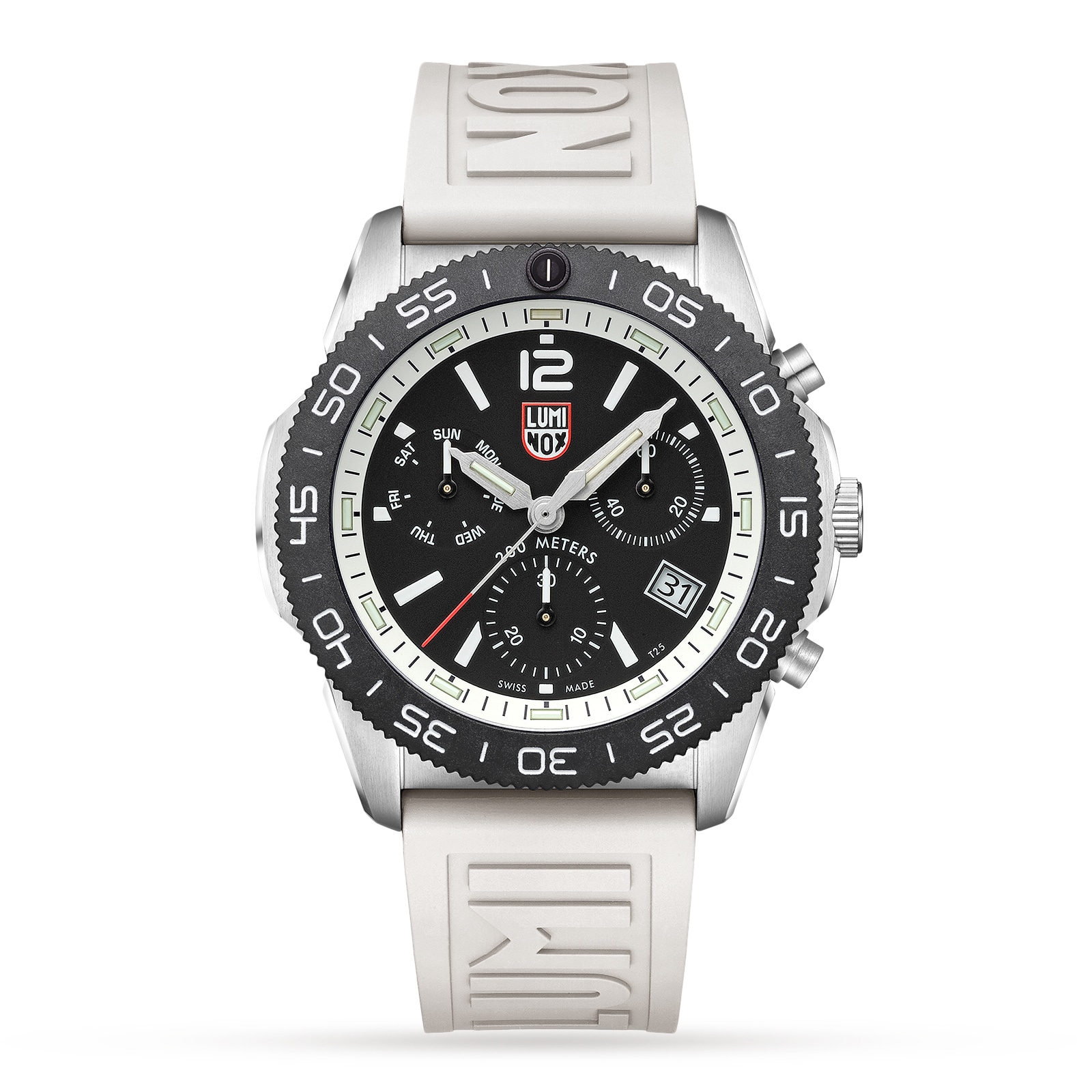 Luminox Pacific Diver Chronograph 44mm, White Rubber Strap Diver Watch