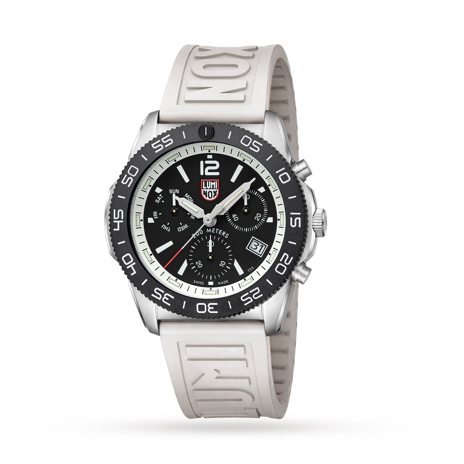Luminox Pacific Diver Chronograph 44mm, White Rubber Strap Diver Watch