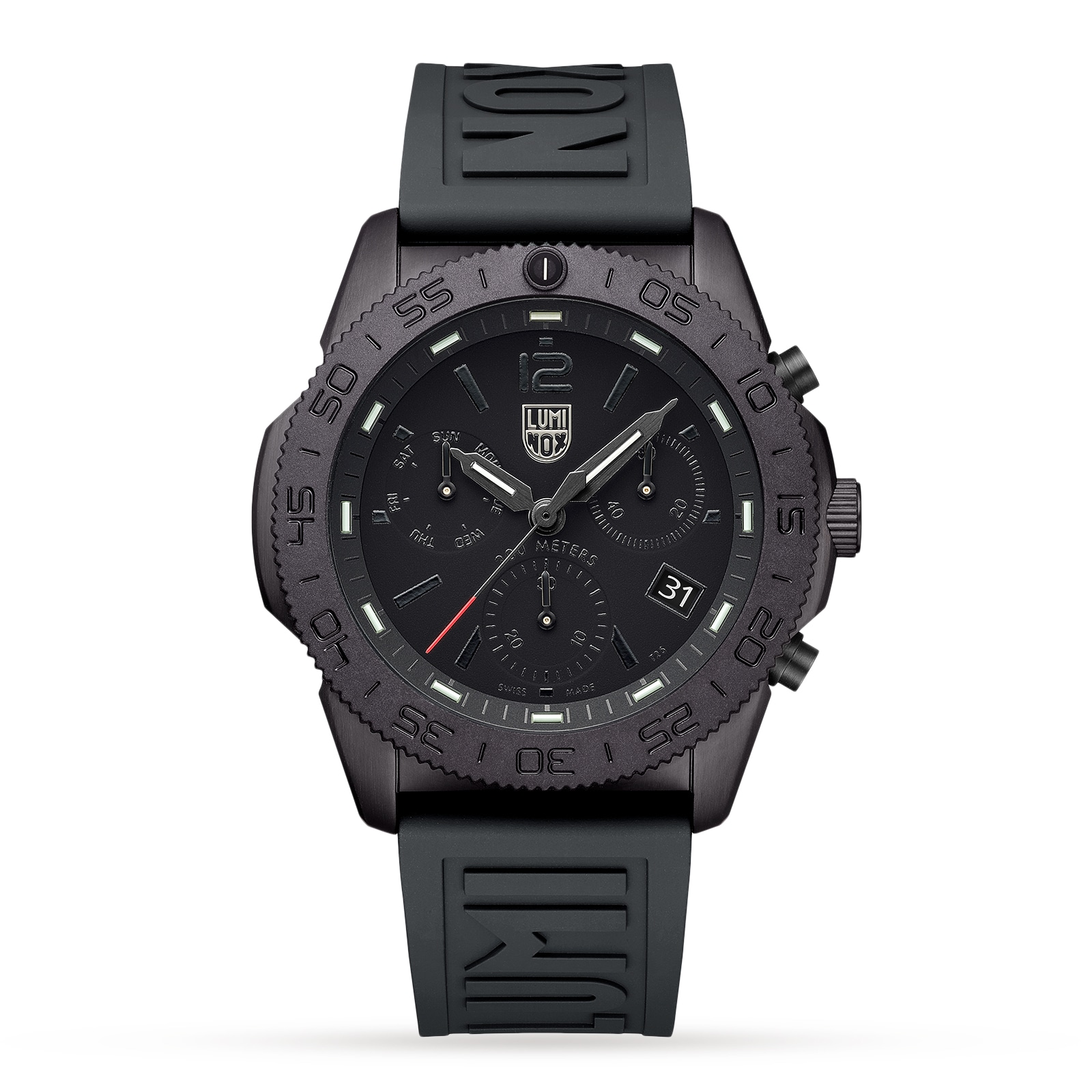 Pacific Diver Chronograph 44mm, Black Rubber Diver Watch