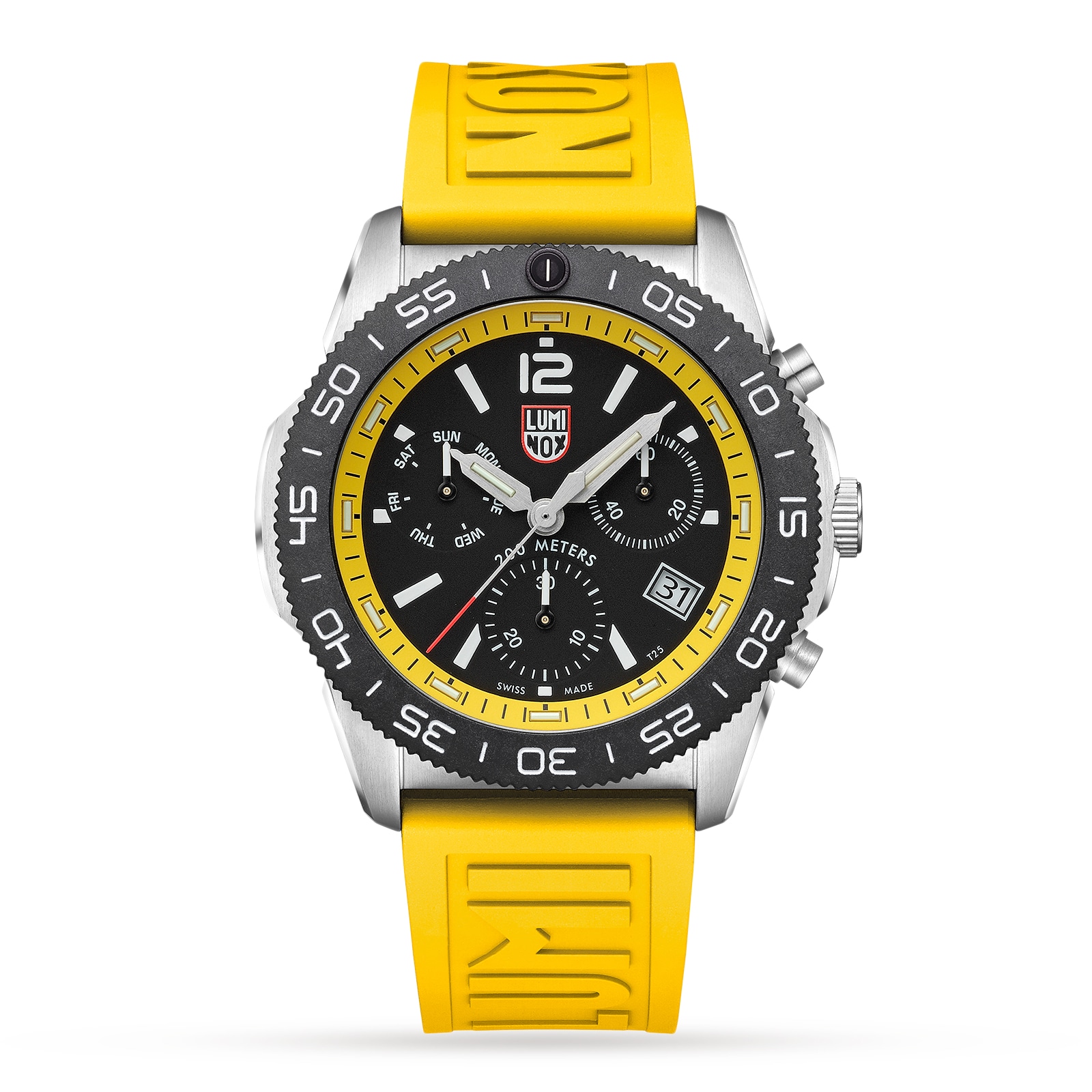 Luminox Pacific Diver Chronograph 44mm Yellow Rubber Strap Diver