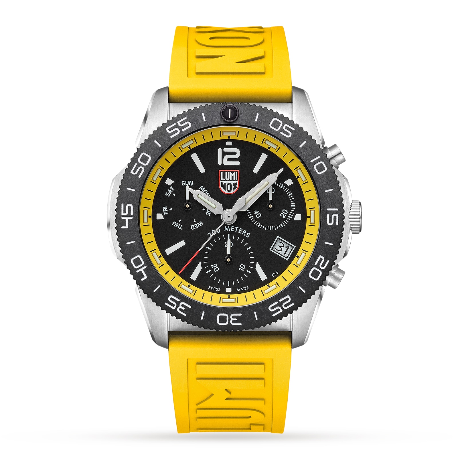Luminox Pacific Diver Chronograph 44mm, Yellow Rubber Strap Diver Watch