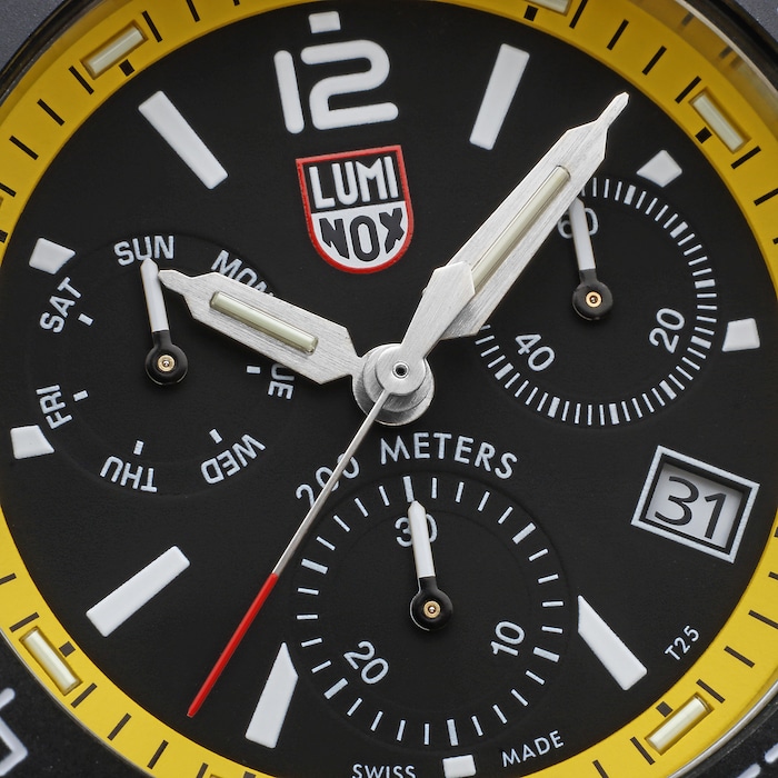 Luminox Pacific Diver Chronograph 44mm, Yellow Rubber Strap Diver Watch