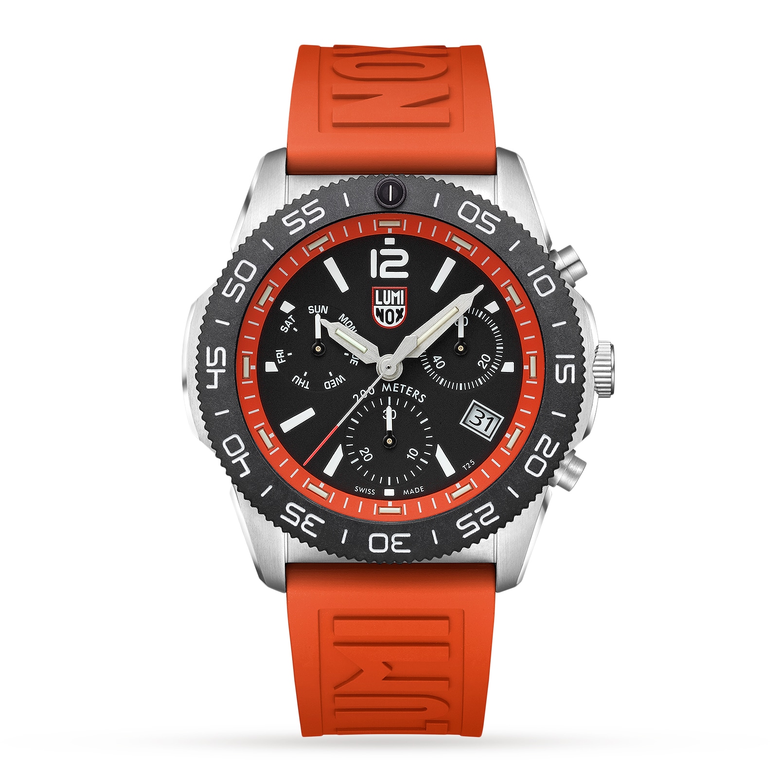 Luminox Pacific Diver Chronograph 44mm Red Rubber Strap Diver Watch XS.3149 Watches Of Switzerland US