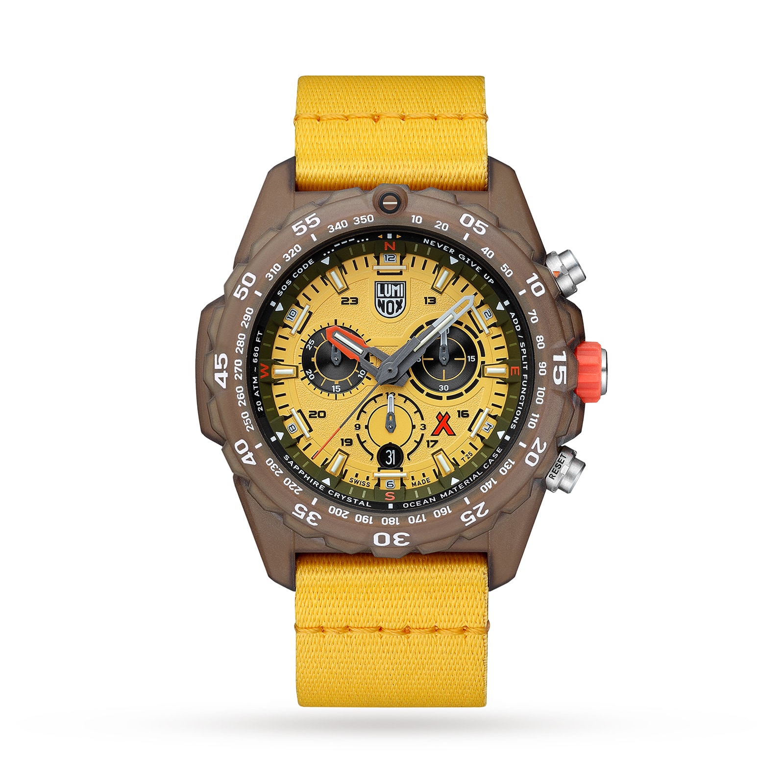 Bear Grylls Survival Eco Master 45mm, Yellow Dial, Sustainable Outdoor Watch