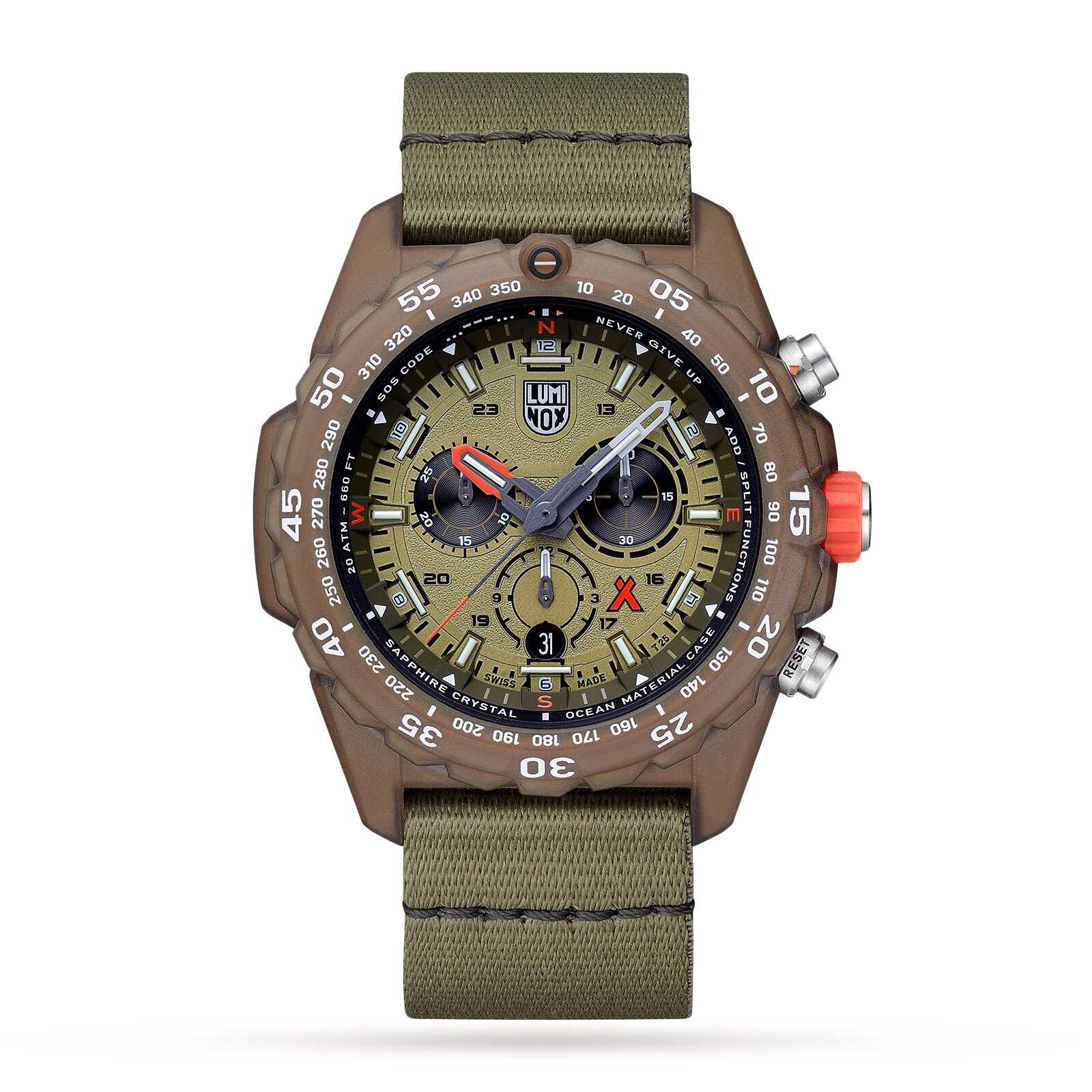 Luminox Bear Grylls Survival Eco Master 45mm, Green Dial, Sustainable Outdoor Watch