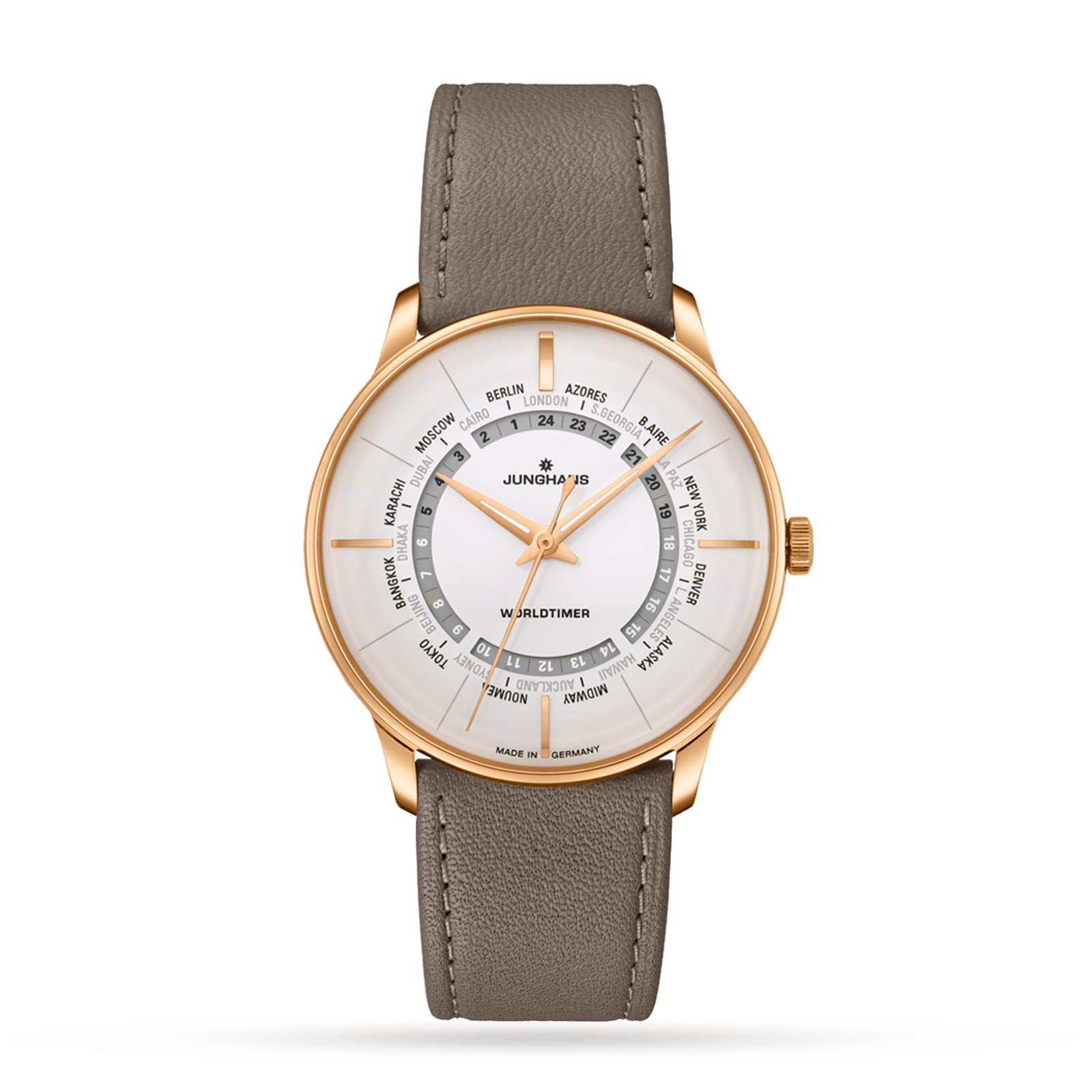 Junghans Meister Worldtimer 40.4mm 27 5012.02 Mappin and Webb