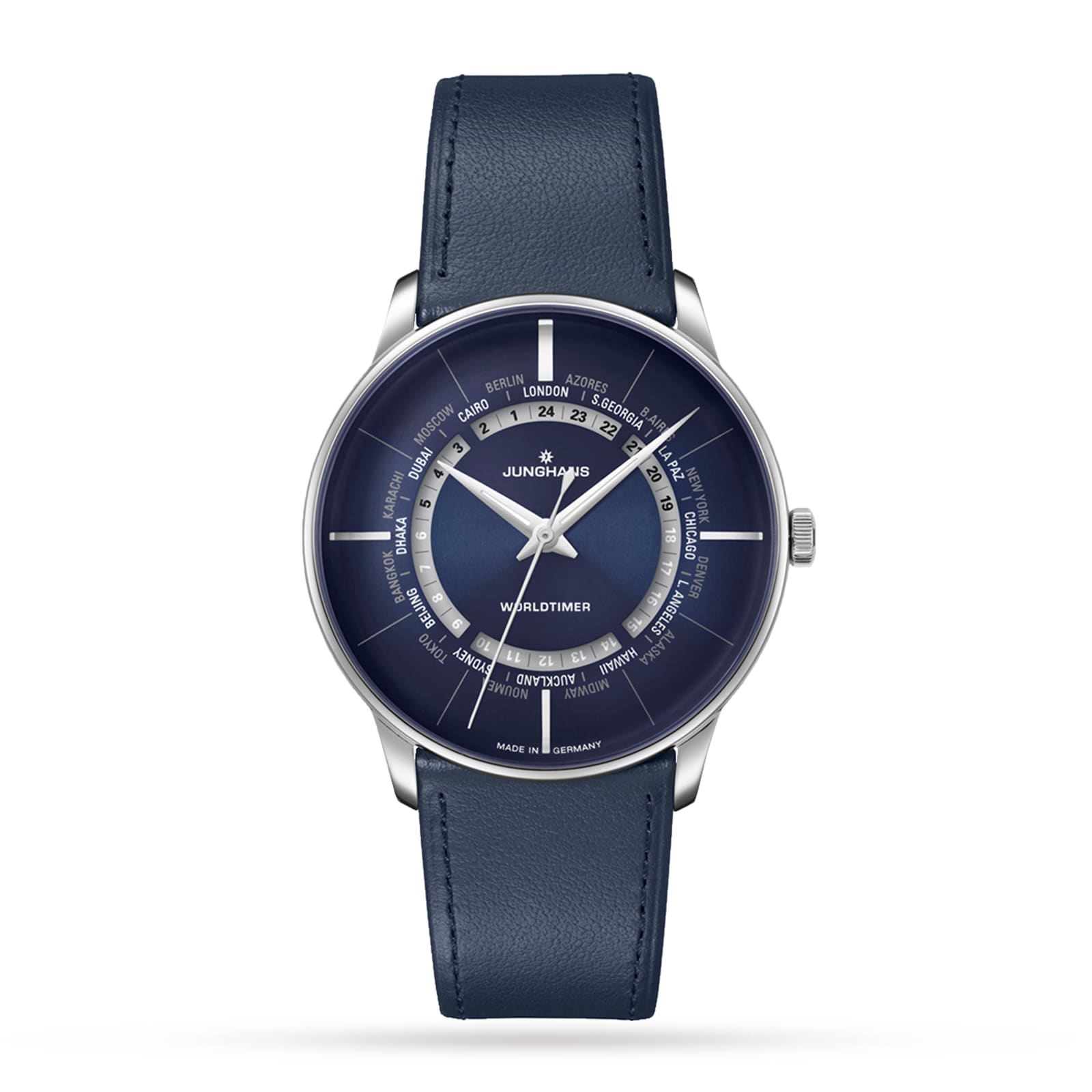 Junghans Meister Worldtimer 40.4mm 27 3010.02 Mappin and Webb