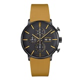 Junghans FORM A Chronoscope, English Date 42mm Mens Watch Black Yellow