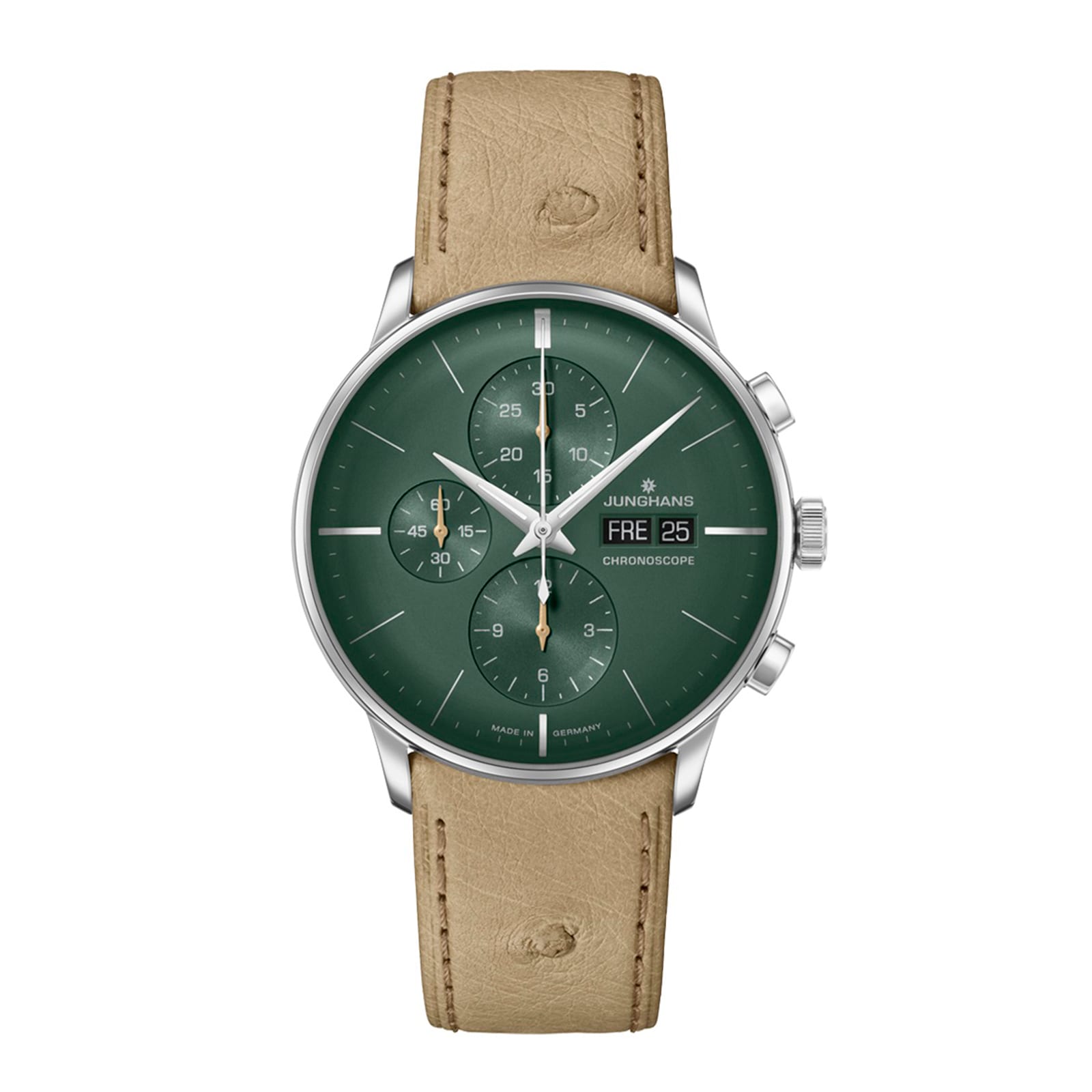 Junghans Meister Chronoscope English Date 40.7mm Mens Watch Green