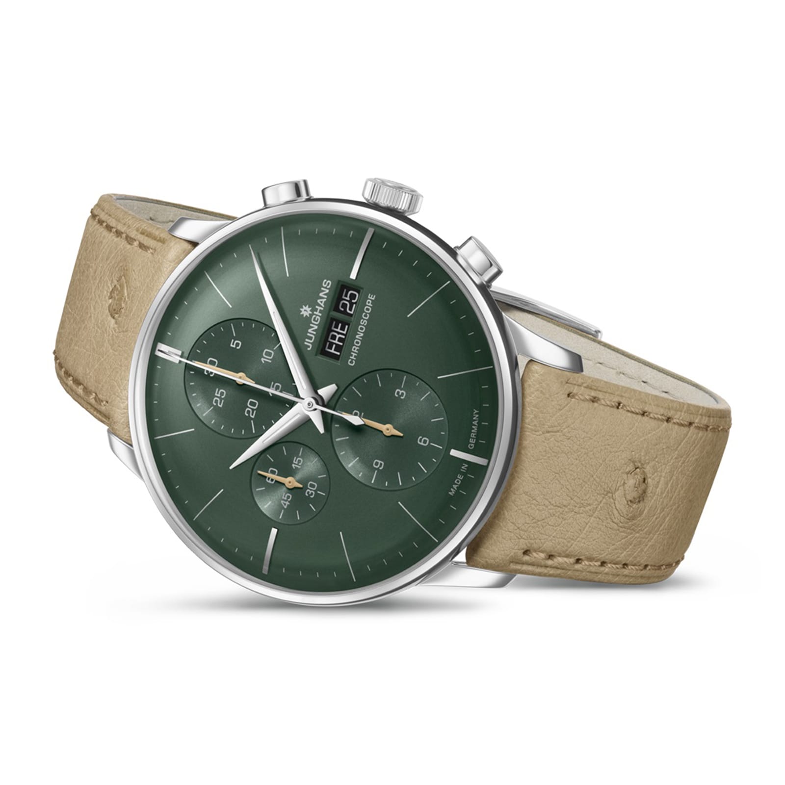 Junghans Meister Chronoscope English Date 40.7mm Mens Watch Green