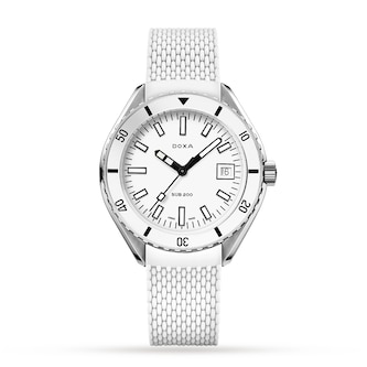 DOXA Sub 200 WhitePearl 42mm Mens Watch Small Length Strap DOXA Sub 200 WhitePearl 42mm Mens Watch Small Length Strap