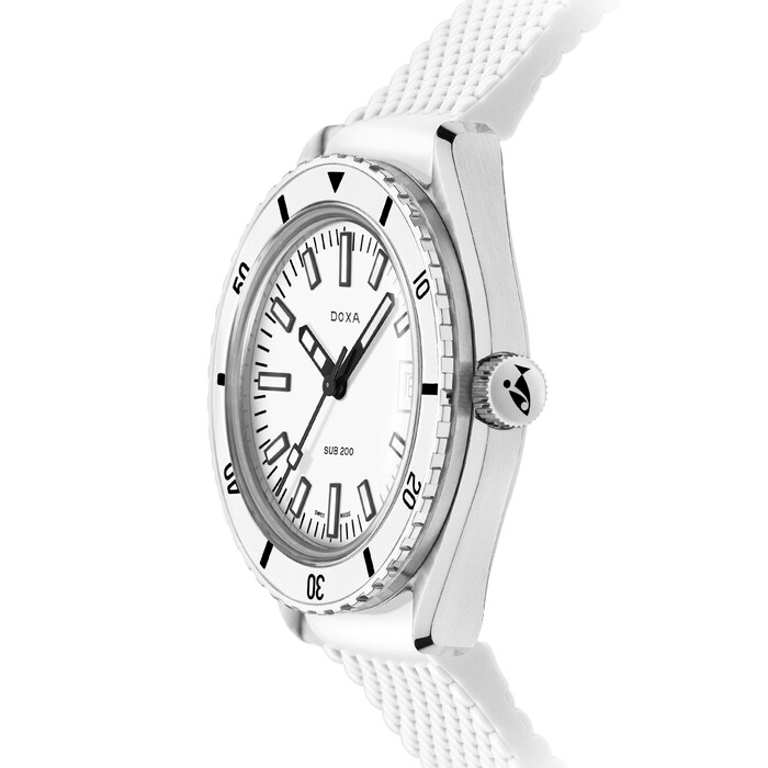 DOXA Sub 200 WhitePearl 42mm Mens Watch Small Length Strap