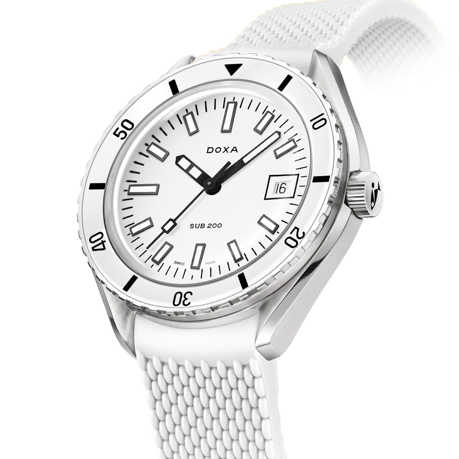 DOXA Sub 200 WhitePearl 42mm Mens Watch Standard Strap