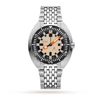 DOXA Army 42.5mm Mens Watch Beige Rubber