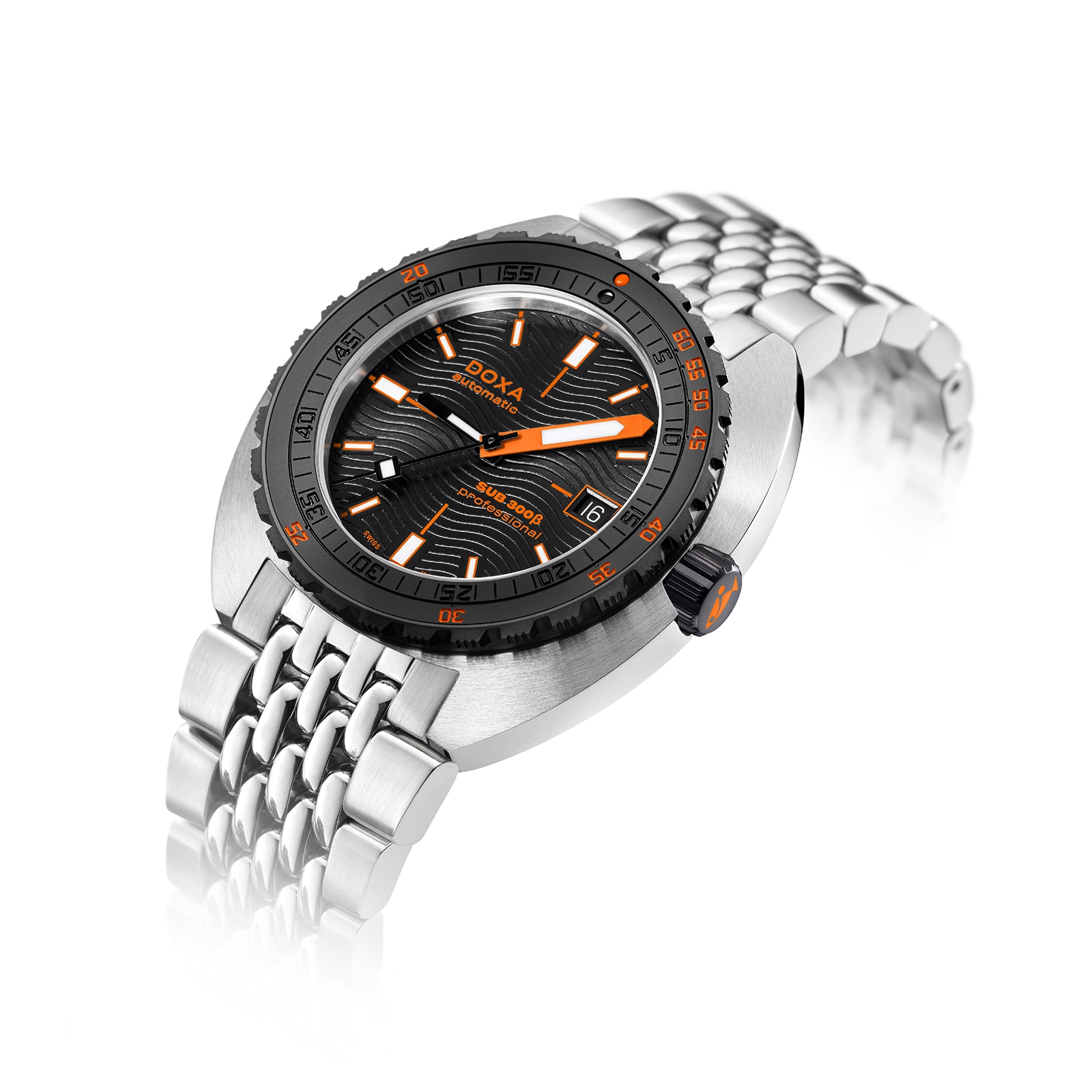DOXA Sub 300 Beta Professional 42.5mm Mens Watch Black Orange