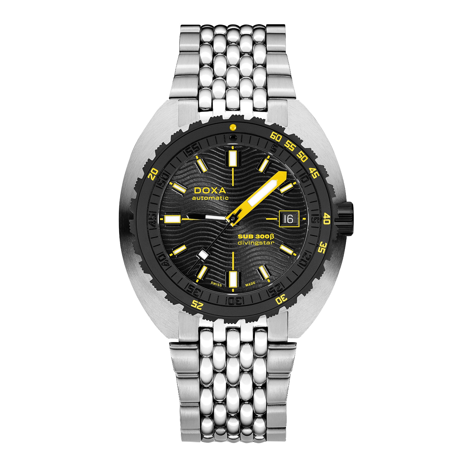 DOXA Sub 300 Beta Divingstar 42.5mm Mens Watch Black Yellow