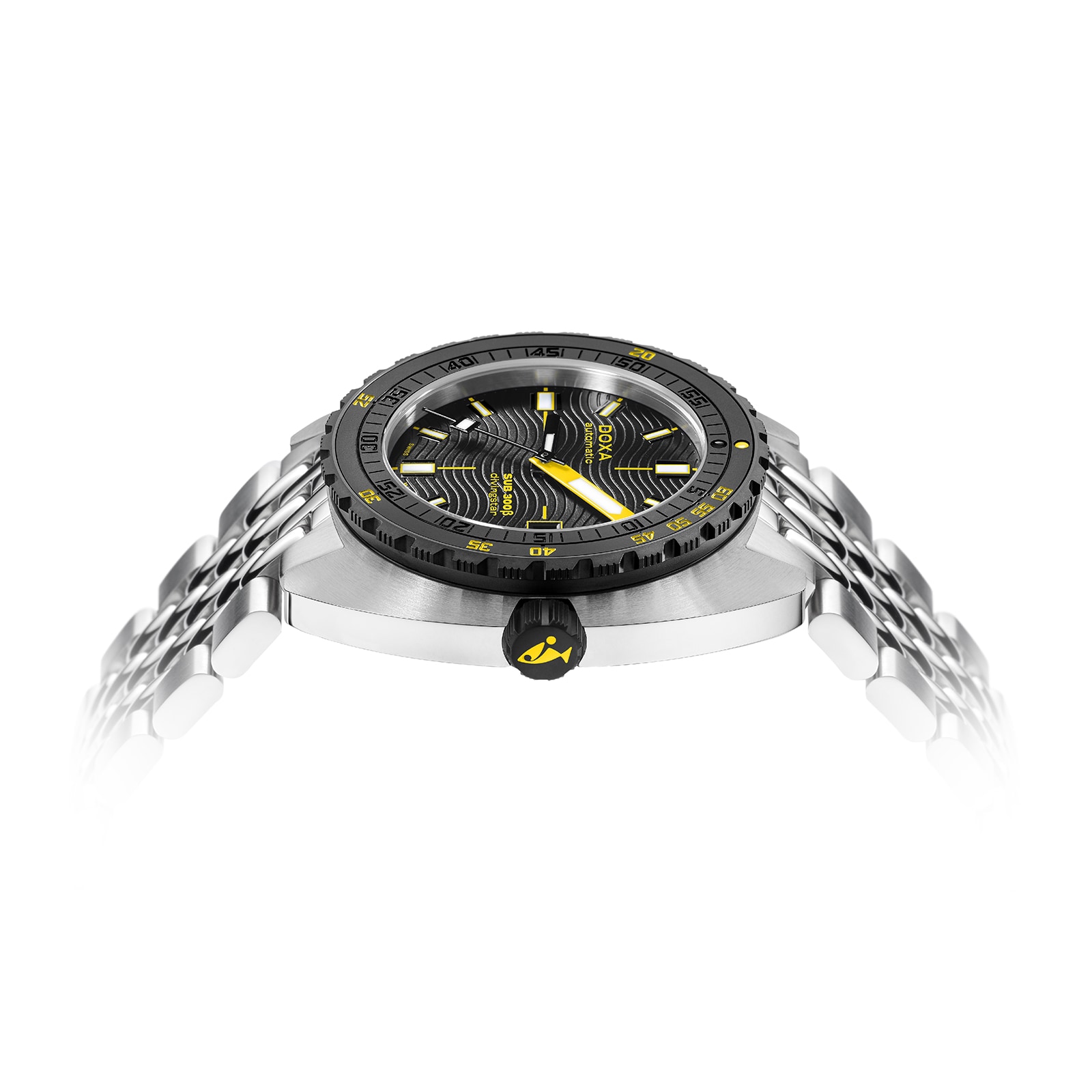 DOXA Sub 300 Beta Divingstar 42.5mm Mens Watch Black Yellow
