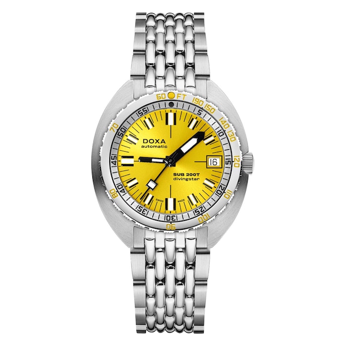 DOXA Sub 200T 39mm Mens Watch Yellow