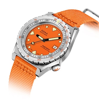 DOXA Sub 600T 40mm Mens Watch Orange NATO Strap DOXA Sub 600T 40mm Mens Watch Orange NATO Strap
