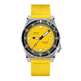 DOXA Sub 600T 40mm Mens Watch Yellow NATO Strap