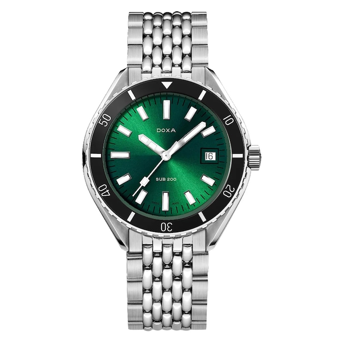 DOXA Sub 200 42mm Mens Watch Green Stainless Steel