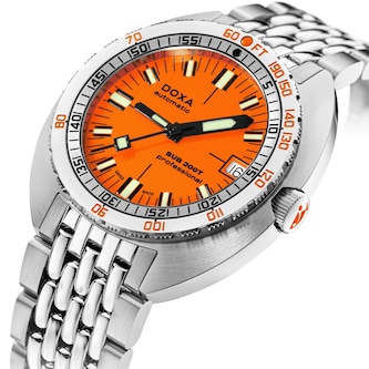 DOXA Sub 200T 39mm Mens Watch Orange Stainless Steel DOXA Sub 200T 39mm Mens Watch Orange Stainless Steel