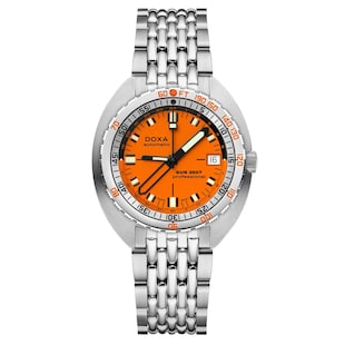 DOXA Sub 250T GMT 40mm Mens Watch Orange Stainless Steel