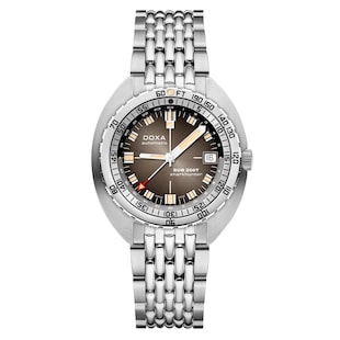 DOXA Sub 250T GMT 40mm Mens Watch Grey Stainless Steel