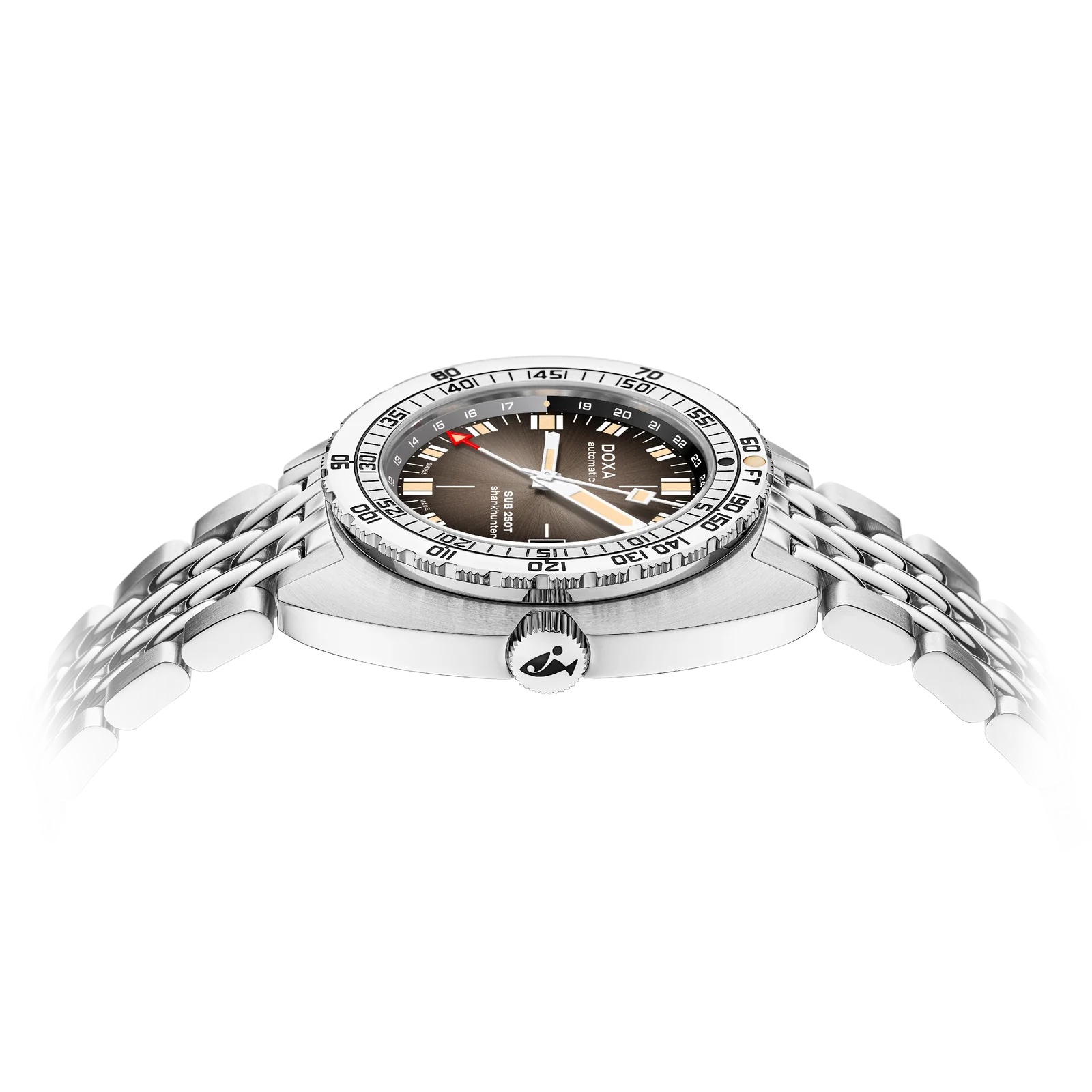 DOXA Sub 250T GMT 40mm Mens Watch Grey Stainless Steel