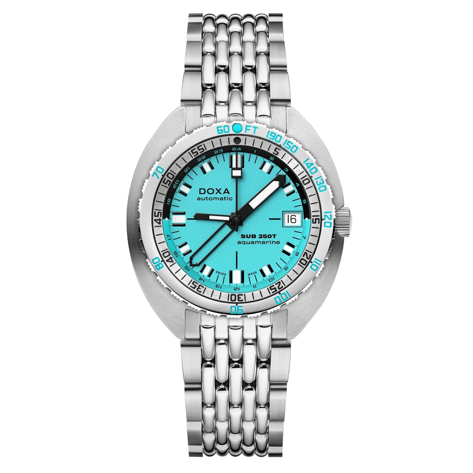DOXA Sub 250T GMT 40mm Mens Watch Blue Stainless Steel