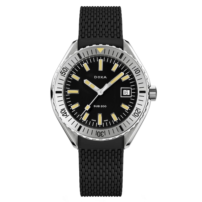 DOXA Sub 200 Sharkhunter 42mm Mens Watch Black